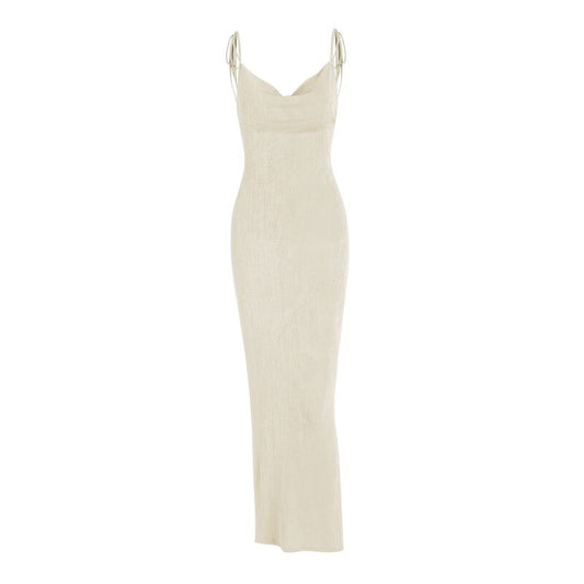 Sexy Fitted Cowl Back Dress
