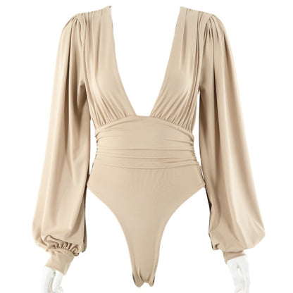 Deep V-shaped Body Suit for women