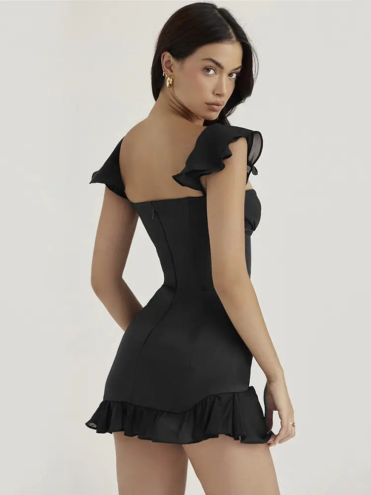 Angel Wears Black Strapless Mini Dress