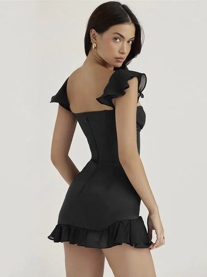 Angel Wears Black Strapless Mini Dress